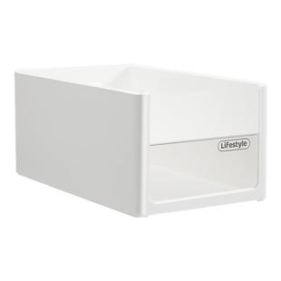 日本厨房收纳盒透明收纳盒直角长方形橱柜整理盒桌面零食橱柜收纳