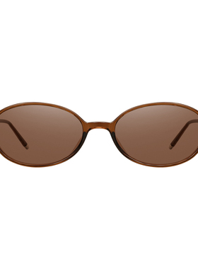 椭圆形窄框变色近视眼镜墨镜女款