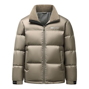 鸭鸭爸爸装羽绒服男25冬季新款时尚翻领百搭短款加厚保暖极寒外套