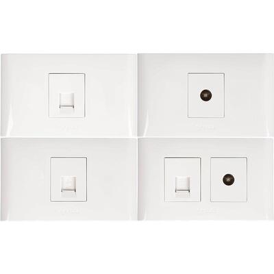 公牛118电话插座墙壁有线白色
