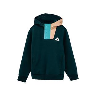 阿迪达斯童装25秋季新款男女大童撞色百搭运动休闲卫衣KC0208