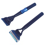 包邮手动三层刮胡刀刀架子五层剃须刀柄金属刮脸刀手柄把手老式