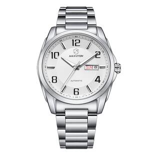 玛斯威顿商务休闲手表男高级感时尚日历防水全自动机械表男款正品