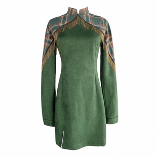 壹贰旗袍改良版2025年新款年轻款复古少女时尚早春连衣裙 木兰