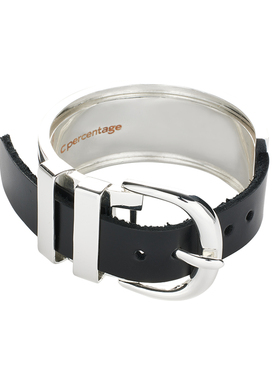 【12.15新品】c percentage 银扣黑带手镯