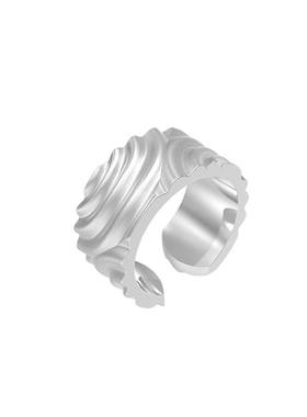 宜兰珠宝2025新款爆款戒指银色可调节指环节日时尚中性风开口戒