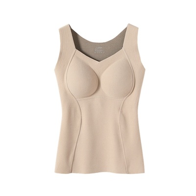 免穿打底上衣冬季文胸紫素固定杯