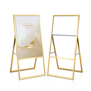 户外广告牌展示牌奶茶店kt板支架展架60x90门口防风海报展示架子