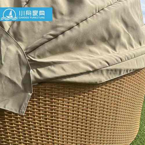 户外大圆床庭院休闲藤编床沙发床躺椅躺酒店创意家具沙滩懒人阳台