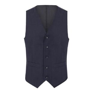 CULTUM 商务绅士V领单排扣西装马甲男薄款青年修身纯色正装马夹潮