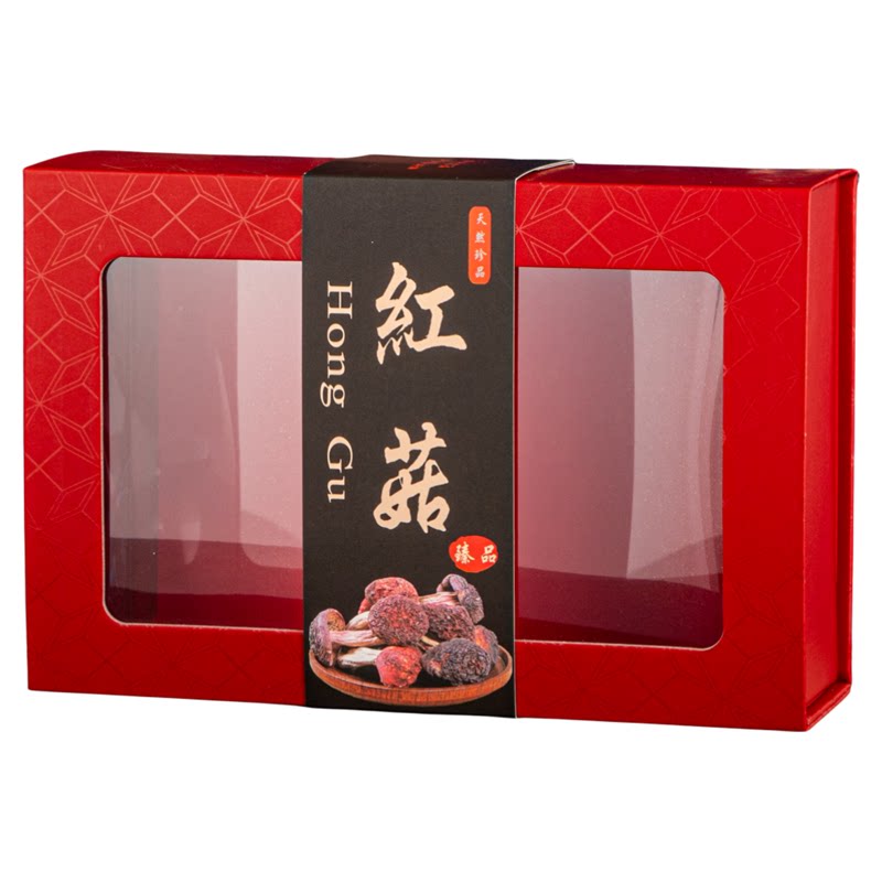 新款红菇干货礼盒空盒含手提袋