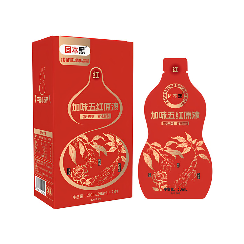 固本五红原浆液枸杞西洋参红树莓玫瑰红枣红豆补气血姨妈量少熬夜