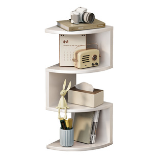 书立架收纳架文件收纳盒书架阅读架书架桌面收纳墙角转角拐角处免打孔墙上卧室墙壁角落置物架书架厨房三角柜