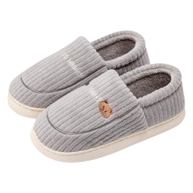 老年人棉拖鞋男士冬季室内居家居保暖防滑包跟棉鞋女士带后跟家用