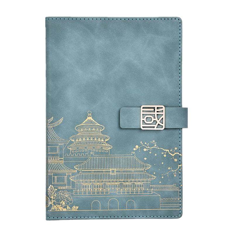 必记中国潮复古风故宫文创A5笔记本子商务办公B5高档日记本文艺精致加厚送礼工作记事本定制可印logo礼盒套装