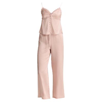 轻奢小香风100%桑蚕丝睡衣夏少女