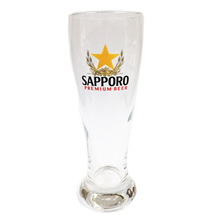 日本原装原厂三宝乐SAPPORO啤酒杯玻璃杯500ml大容量透明玻璃酒杯