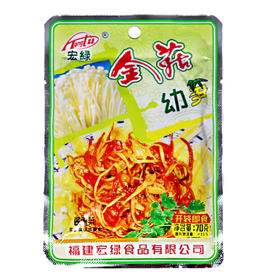 宏绿70克*30袋装即食配粥金菇
