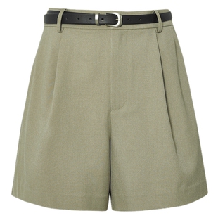 伊芙丽2025夏季新款女装短款简约经典挺阔裤子高级质感休闲短裤女