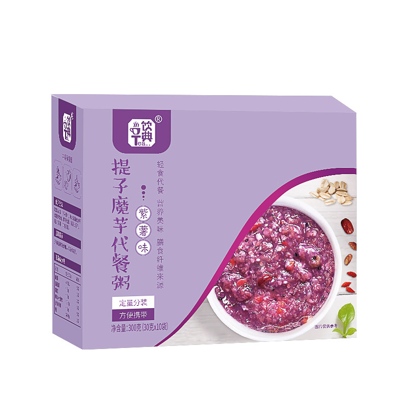 饮典提子紫薯魔芋代餐粥学生早餐免煮速食燕麦片饱腹冲泡营养膳食
