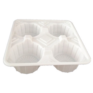 加厚一次性塑料12346杯托二三四六饮料咖啡两杯奶茶外卖打包托盘