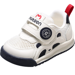 牧童宝宝步前鞋春夏软底婴儿鞋男童学步机能鞋熊猫卡通网面女童鞋