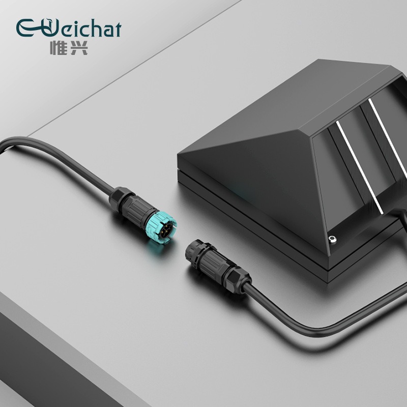 免螺丝连接器P23航空插头户外插头芯按压3对插式照明防水公母接头