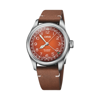 豪利时大表冠系列联名鹿皮腕表