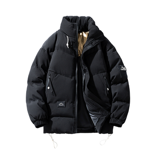 美式复古棉服外套男女同款新品潮牌宽松立领潮牌防寒加厚保暖棉衣