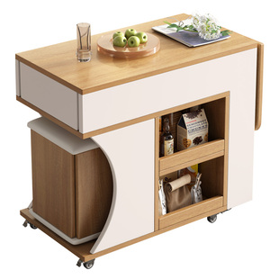 伸缩折叠茶几可移动小户型家用客厅沙发边几代凳可收纳茶桌小推车