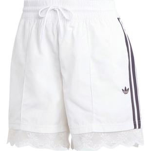 adidas阿迪达斯三叶草女子STRIPE SHORT蕾丝运动短裤IL2420