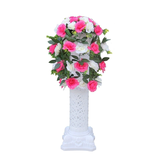 新款42头路引花 婚庆罗马柱路引塑料罗马柱 婚礼花柱开业庆典花篮