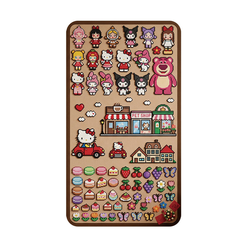 毛毡板墙贴拼豆展示板
