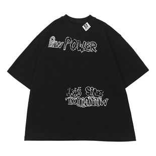 男童短袖T恤2026夏季新款潮酷中大童半袖纯棉上衣宽松儿童五分袖