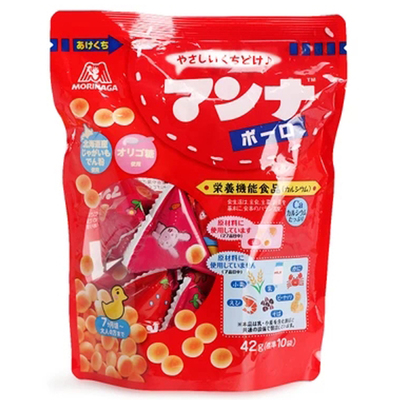 日本森永小馒头波波饼干儿童奶豆