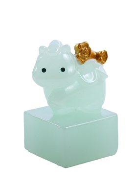 桌面迷你小马印章摆件马上有钱