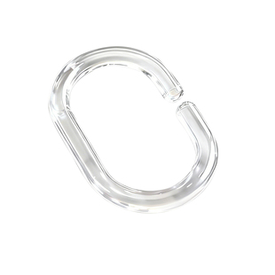 高透明C型加粗挂环浴帘窗帘配件挂钩全透明床帘环活扣塑料吊环钩