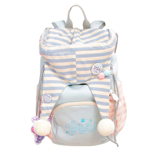 LOLA DESIGN帽子少女双肩包 旅游轻便背包大容量学生通勤徒步书包