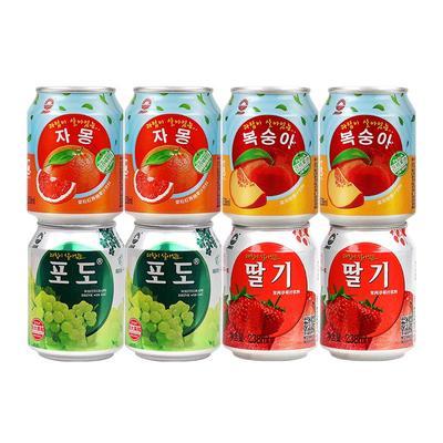 【主播推荐】九日果肉果汁饮料238ml*10罐葡萄草莓桃西柚