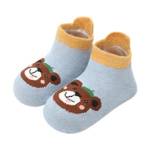 婴儿袜子儿童纯卡通棉春秋男女童防滑点胶地板蹦床防掉淘气堡船袜
