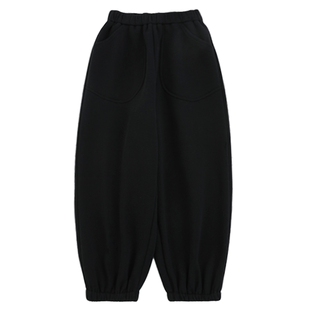 oddtails男童加绒卫裤2025秋冬新款儿童柔软舒适运动裤保暖休闲裤