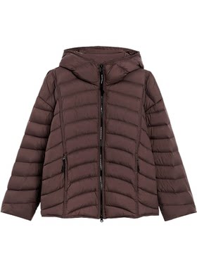 TurnSignal时尚短款连帽羽绒服