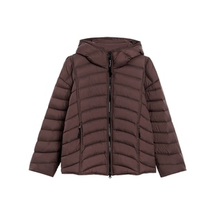 TurnSignal时尚短款连帽羽绒服女冬季2025新款休闲保暖羽绒外套