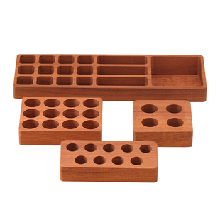 乌檀木精油收纳盒展示架分装瓶化妆品多规格桌面整理木盒多特瑞