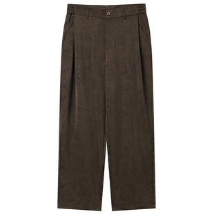 JDV男装复古休闲西裤春秋季商场同款暗纹压花垂坠感直筒裤SPL50W3