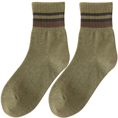 100%纯棉无骨男士中筒袜