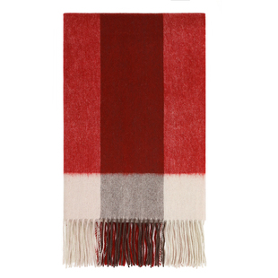 MARJAKURKI玛丽亚古琦红色羊毛围巾女冬季高级感保暖披肩外搭礼盒