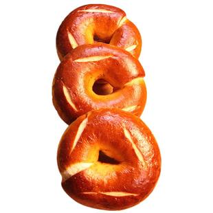 全麦贝果碱水面包整箱早餐0脂健身饱腹代餐bagel无糖精低脂非无油