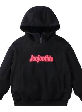 jojo童装男童冬季加绒连帽卫衣