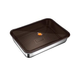 食品级304不锈钢保鲜盒带盖饺子盒方盒子收纳盒冰箱冷冻专用密封